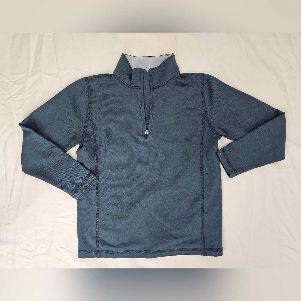 Crewcuts Boys Half-Zip Pullover Performance Sweatshirt - Slate Blue- Small (6/7)